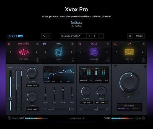 Nuro Audio Xvox Pro——六大插件协同，打造人声混音新高度